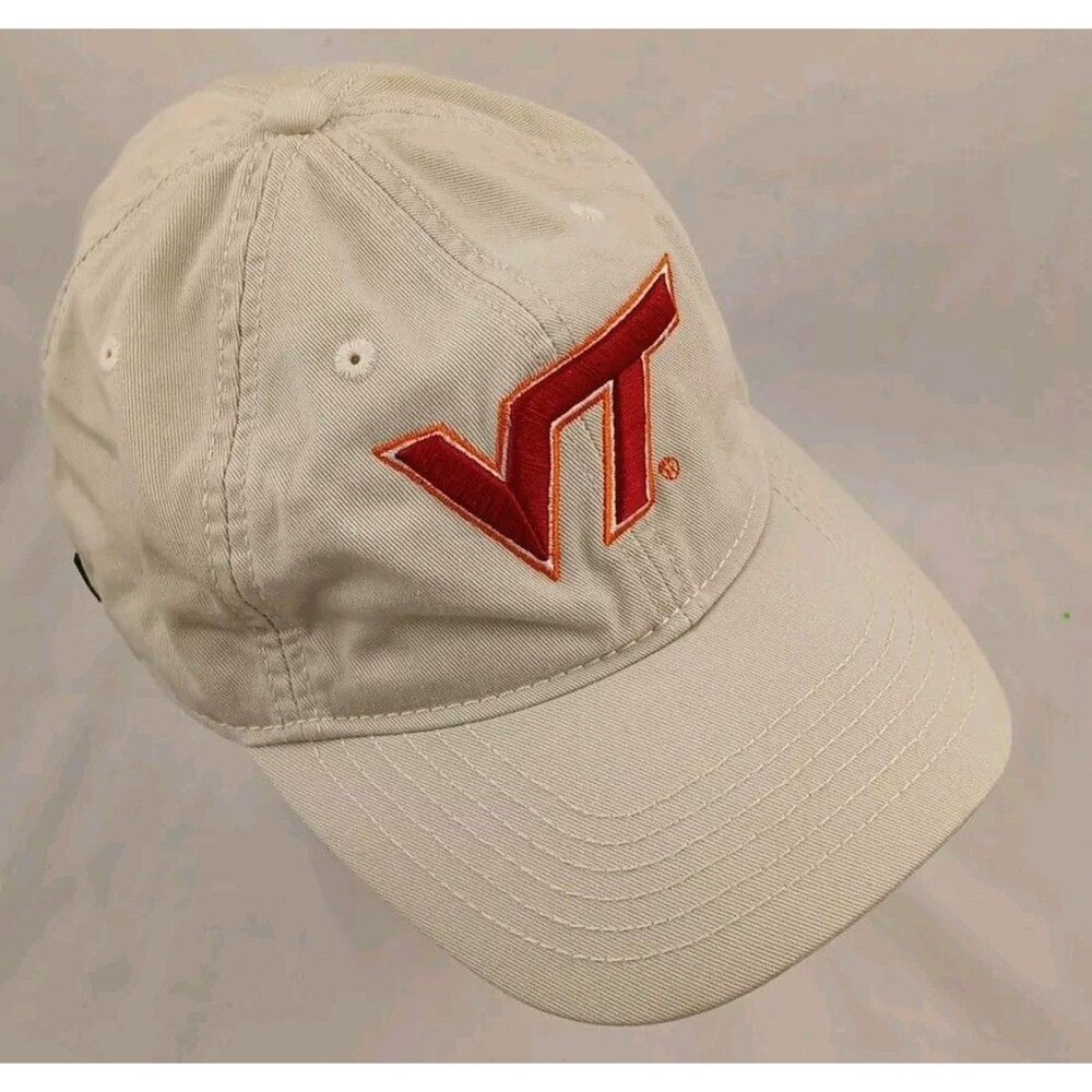 Virginia Tech Hokies Beige Legacy  Fitted Hat/Cap-SZ Large-EXCELLENT!
